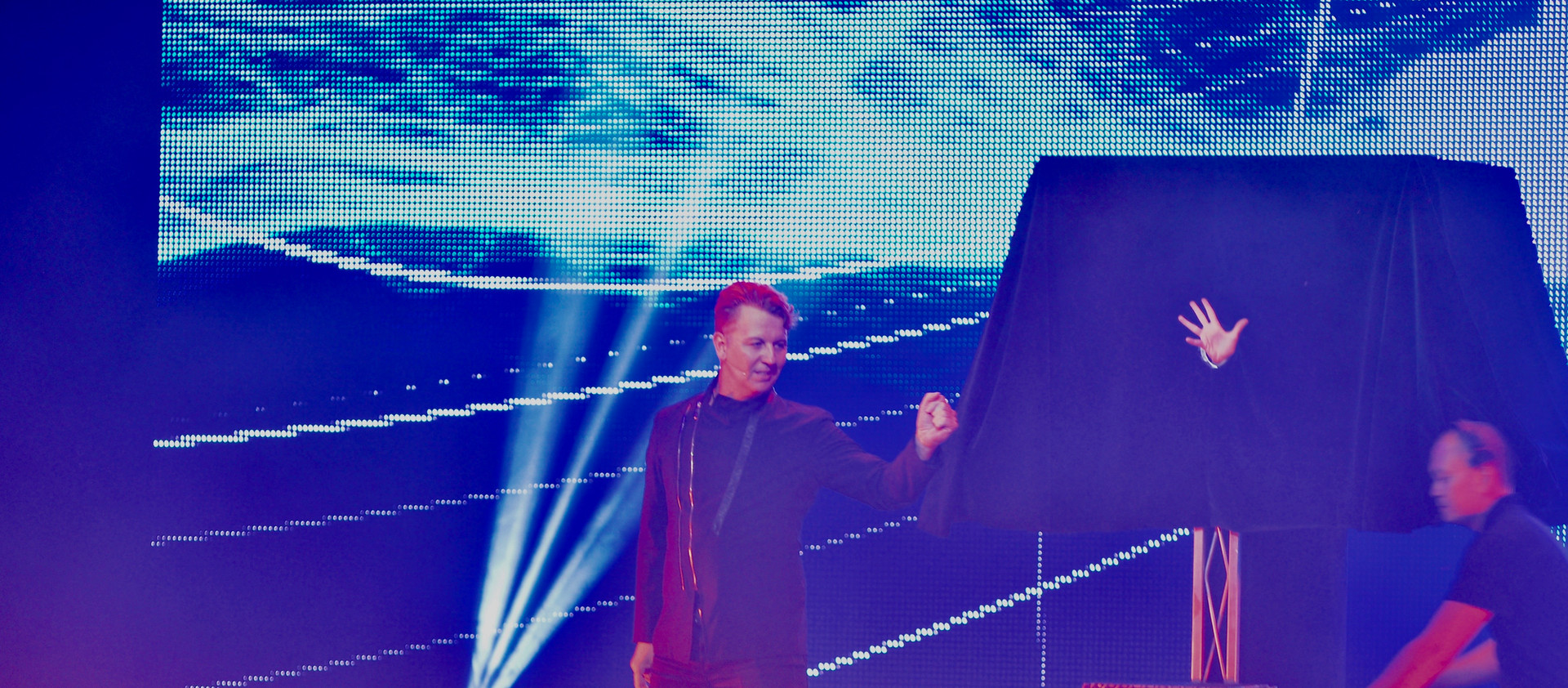 A live performance of John Taylor’s Suspended Animation illusion